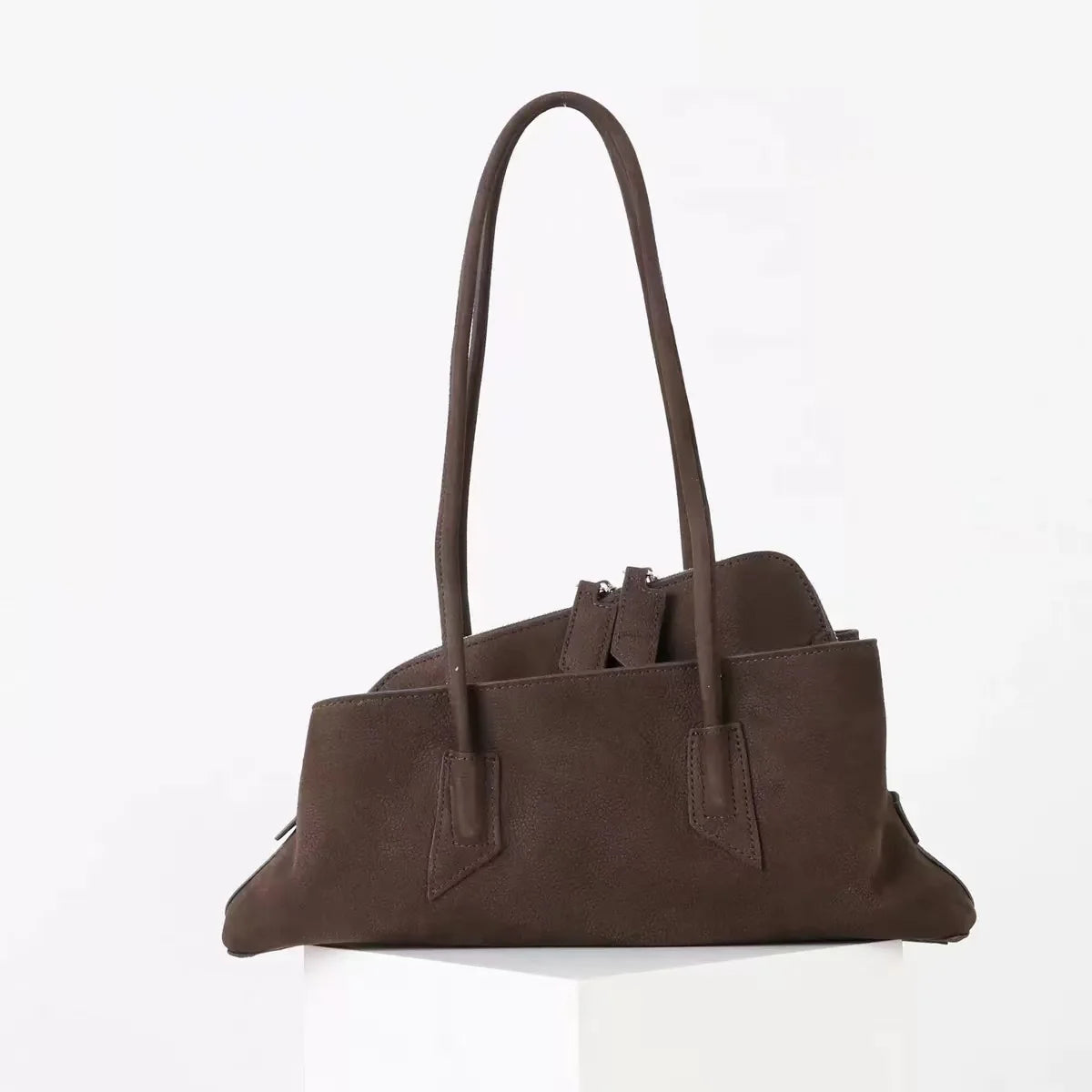 Suede shoulder bag
