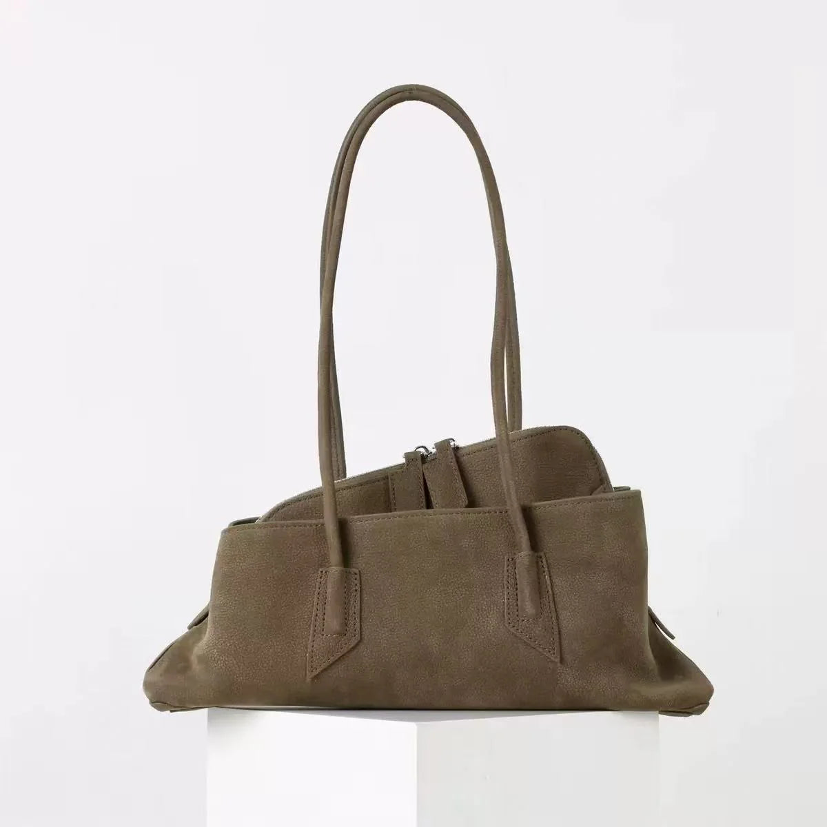Suede shoulder bag