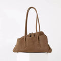 Suede shoulder bag