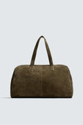 Medium leather travel bag