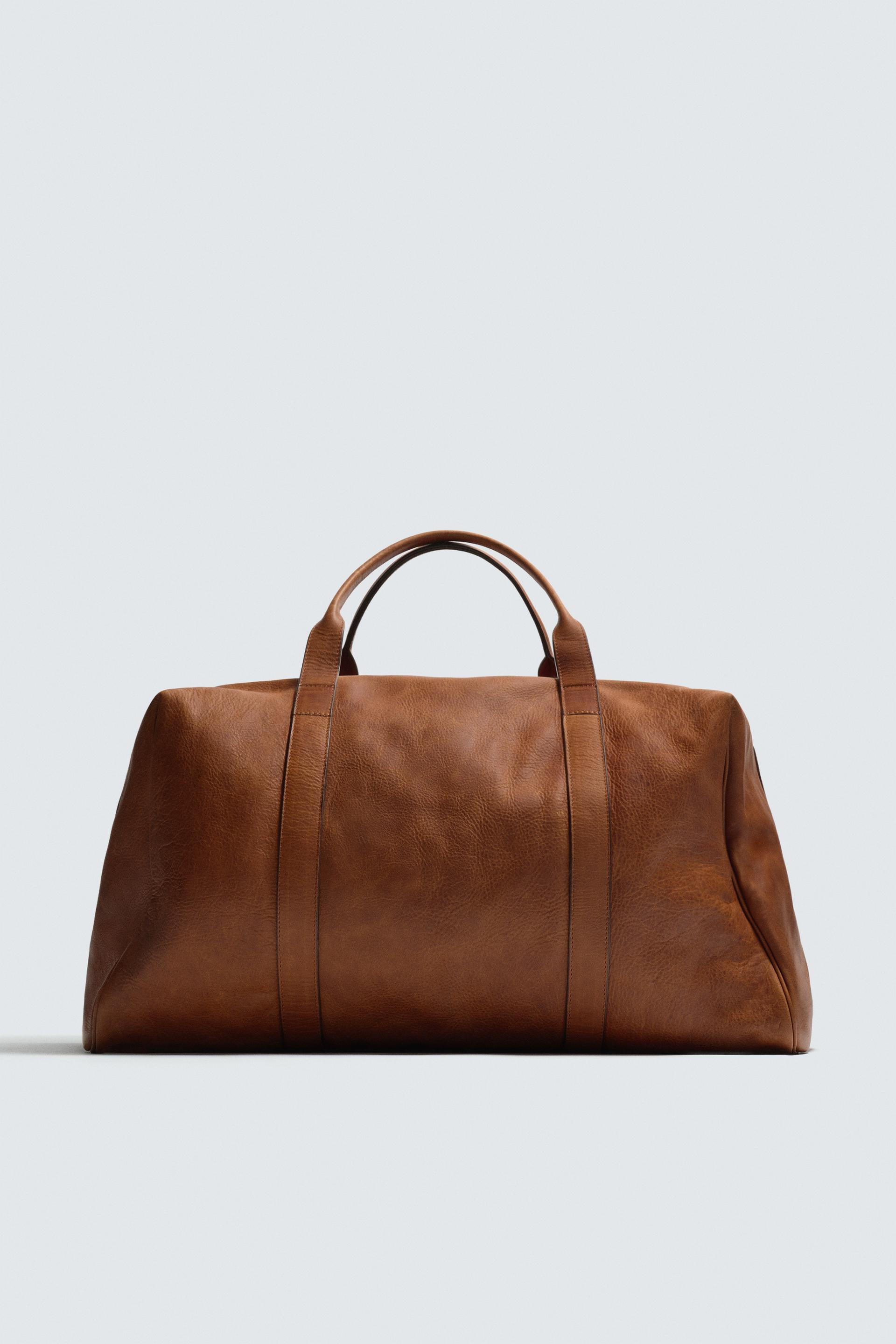 Extra-large leather handbag