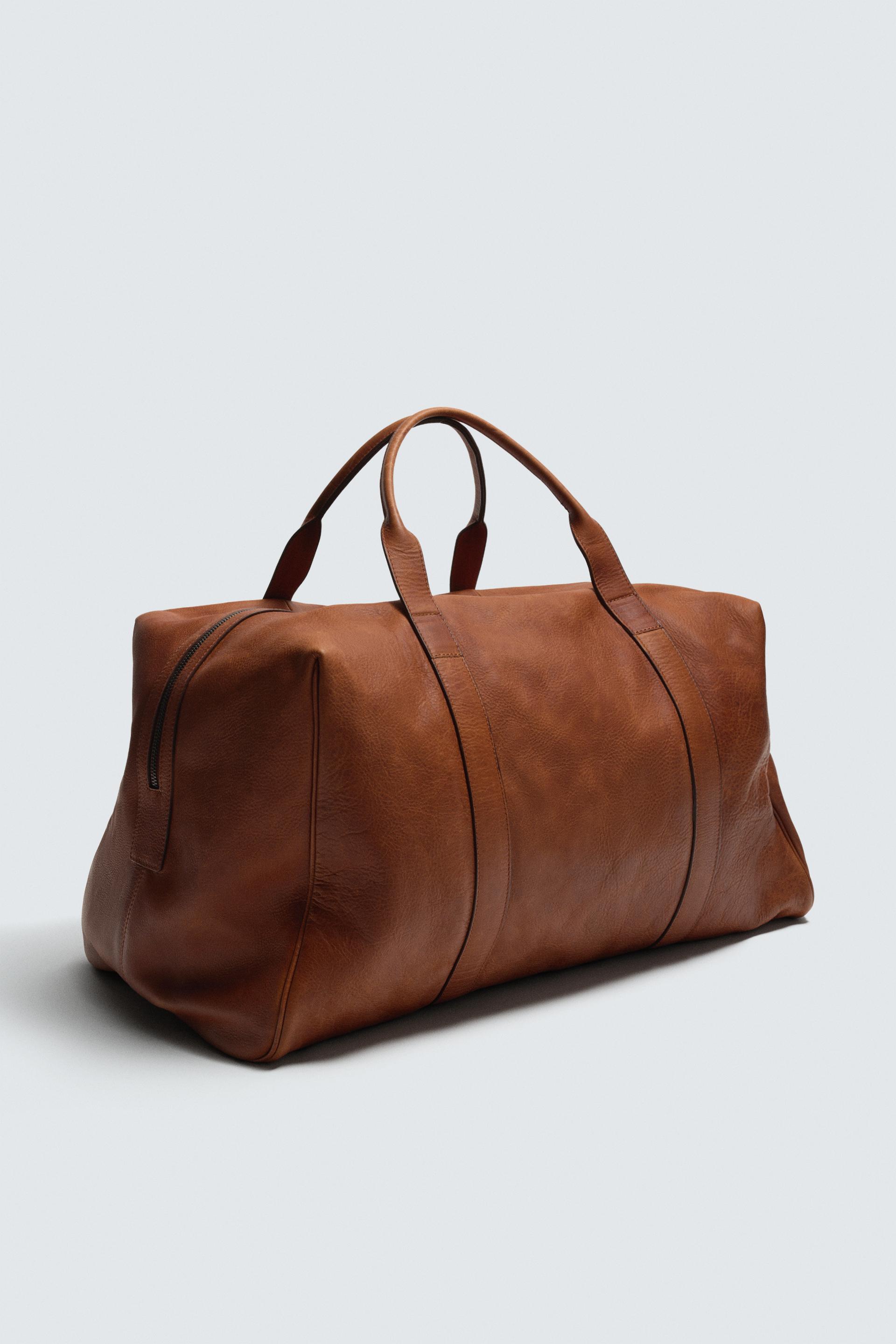 Extra-large leather handbag