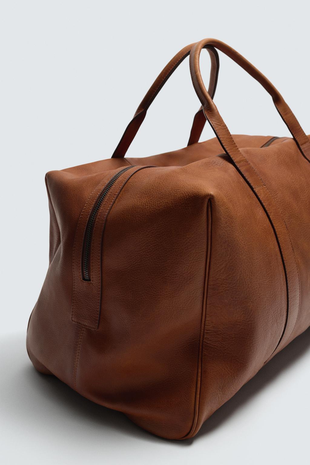 Extra-large leather handbag