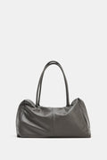 Oversized leather bowling bag