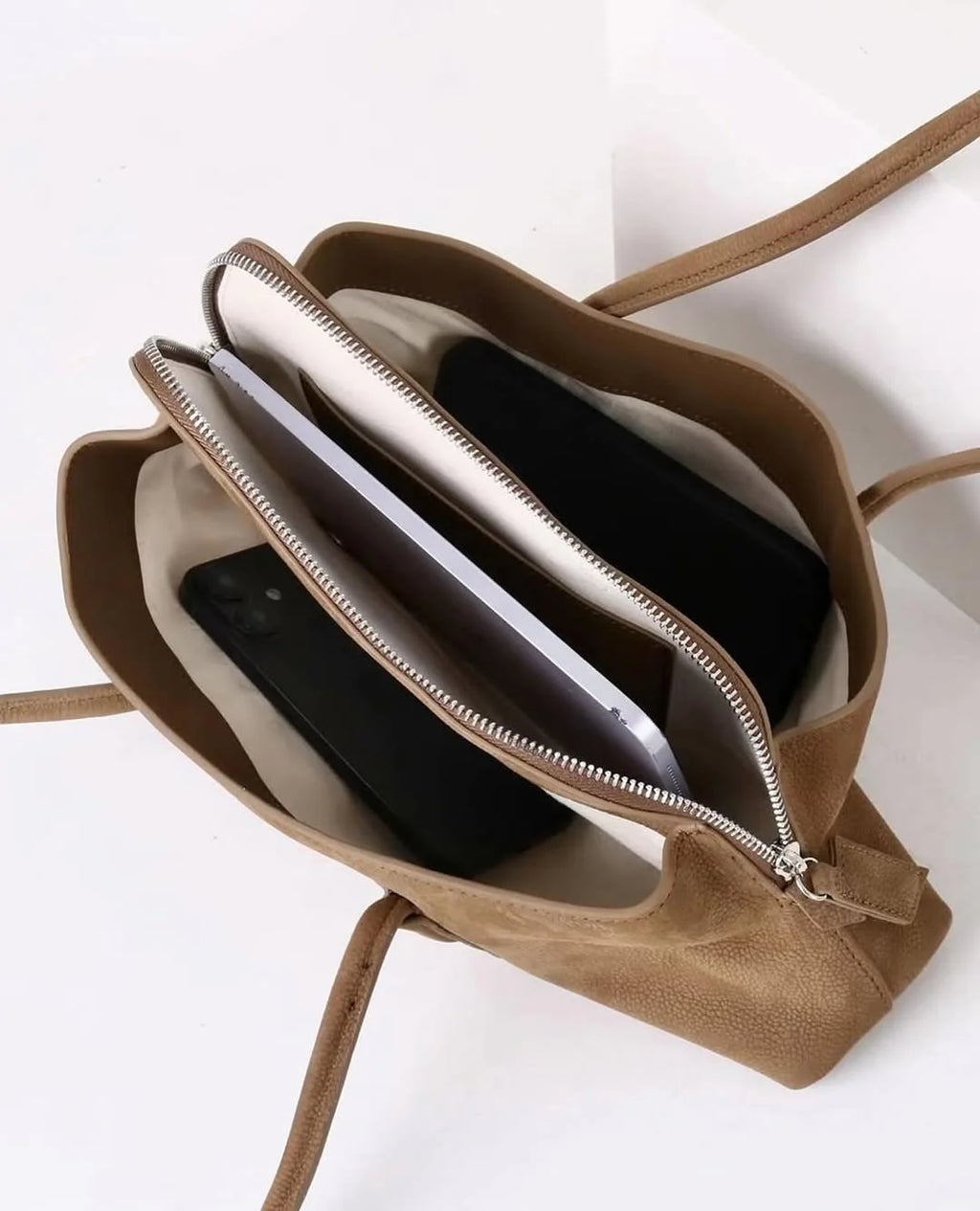 Suede shoulder bag