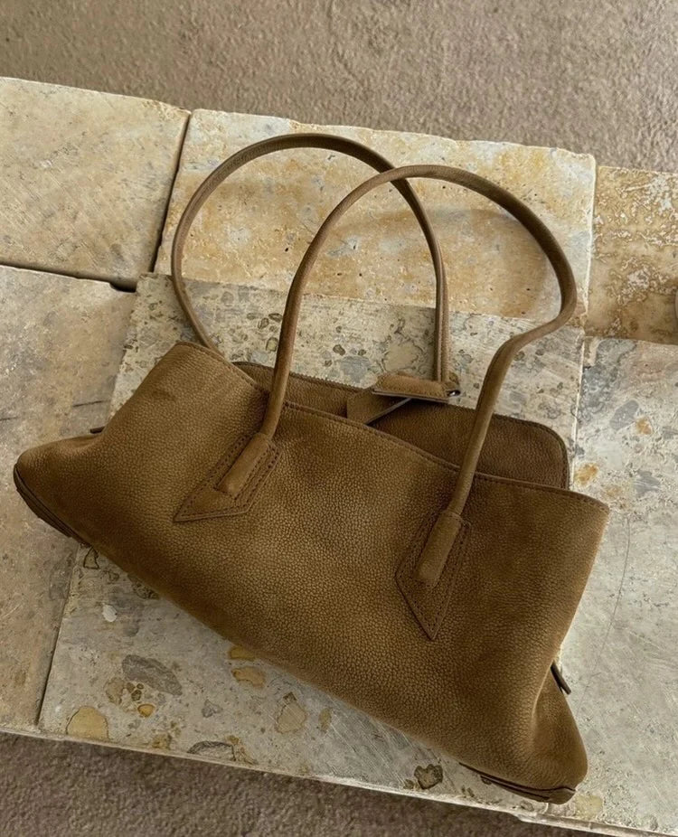 Suede shoulder bag