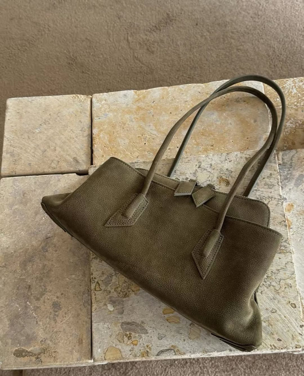 Suede shoulder bag