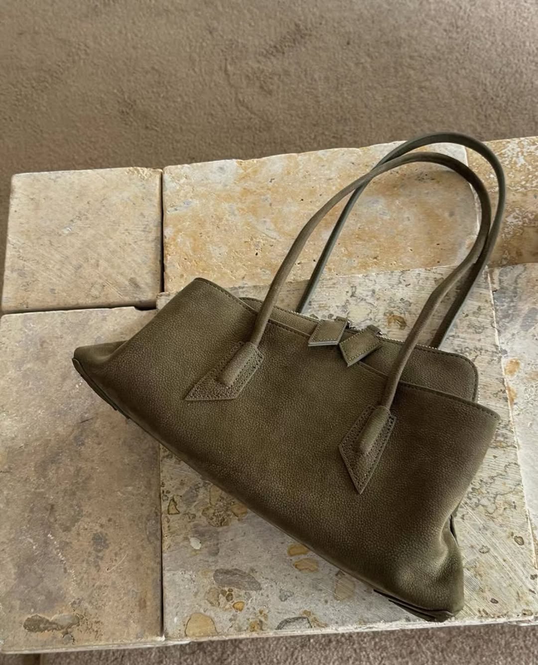Suede shoulder bag