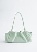 Understated leather shoulder bag