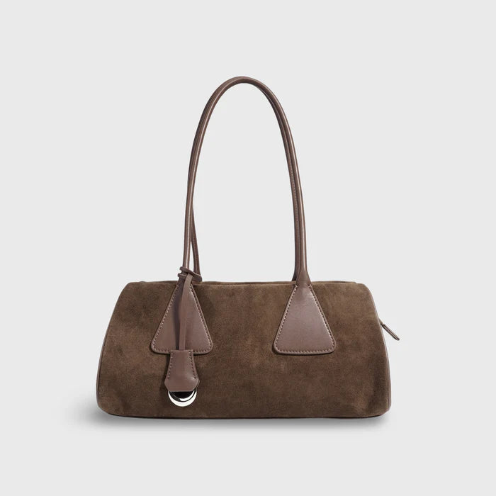 Premium genuine suede shoulder bag
