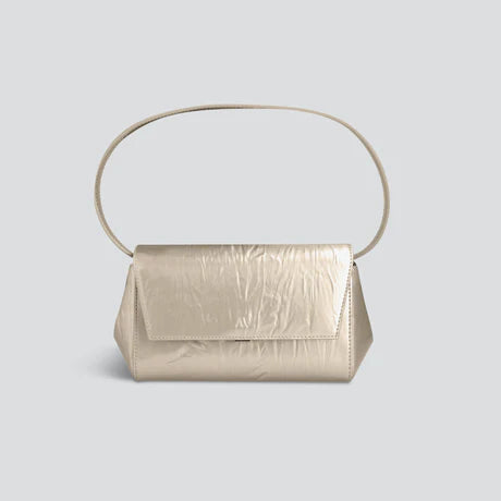 Soft envelope clutch with crocodile-effect texture