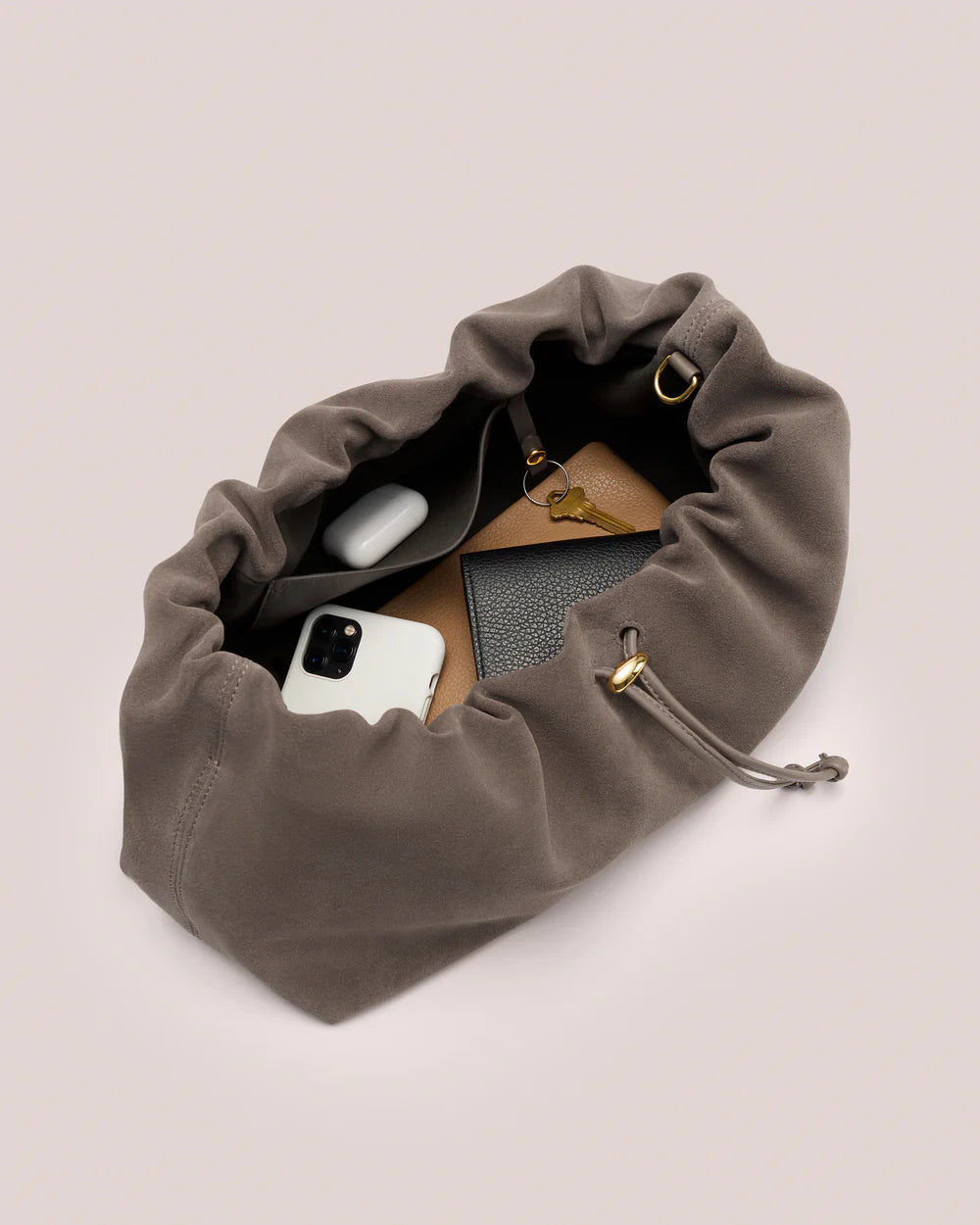 Suede shoulder bag