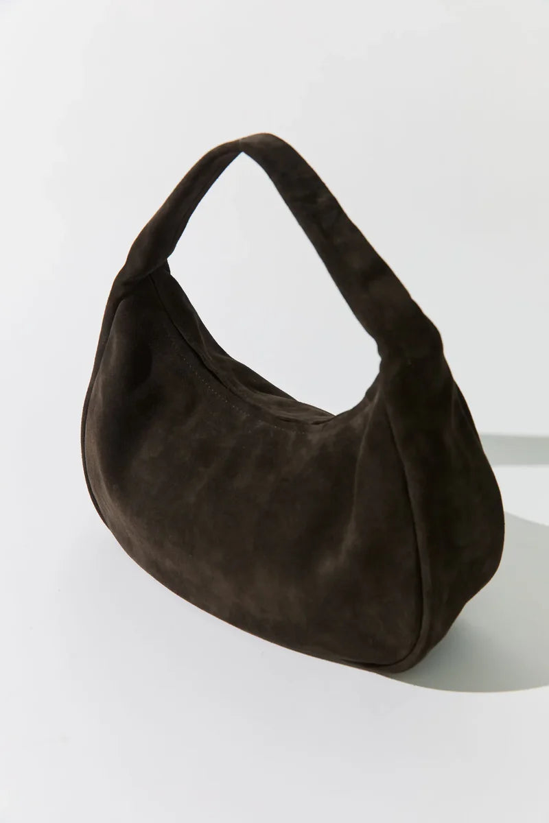 Large suede underarm bag