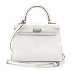 Kelly Sellier 19cm & 22cm & 25cm Craie Box Calf Leather Gold Hardware & Palladium Hardware Women Handbag
