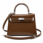 Kelly Sellier 19cm & 22cm & 25cm Ebene Box Calf Leather Gold Hardware & Palladium Hardware Women Handbag