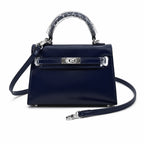 Kelly Sellier 19cm & 22cm & 25cm Bleu Nuit Box Calf Leather Gold Hardware & Palladium Hardware Women Handbag