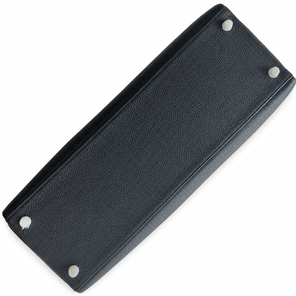 Kelly togo original royal calfskin ck89 black top craftsmanship wax thread full stitching gold buckle