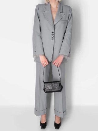 Soft envelope clutch with crocodile-effect texture
