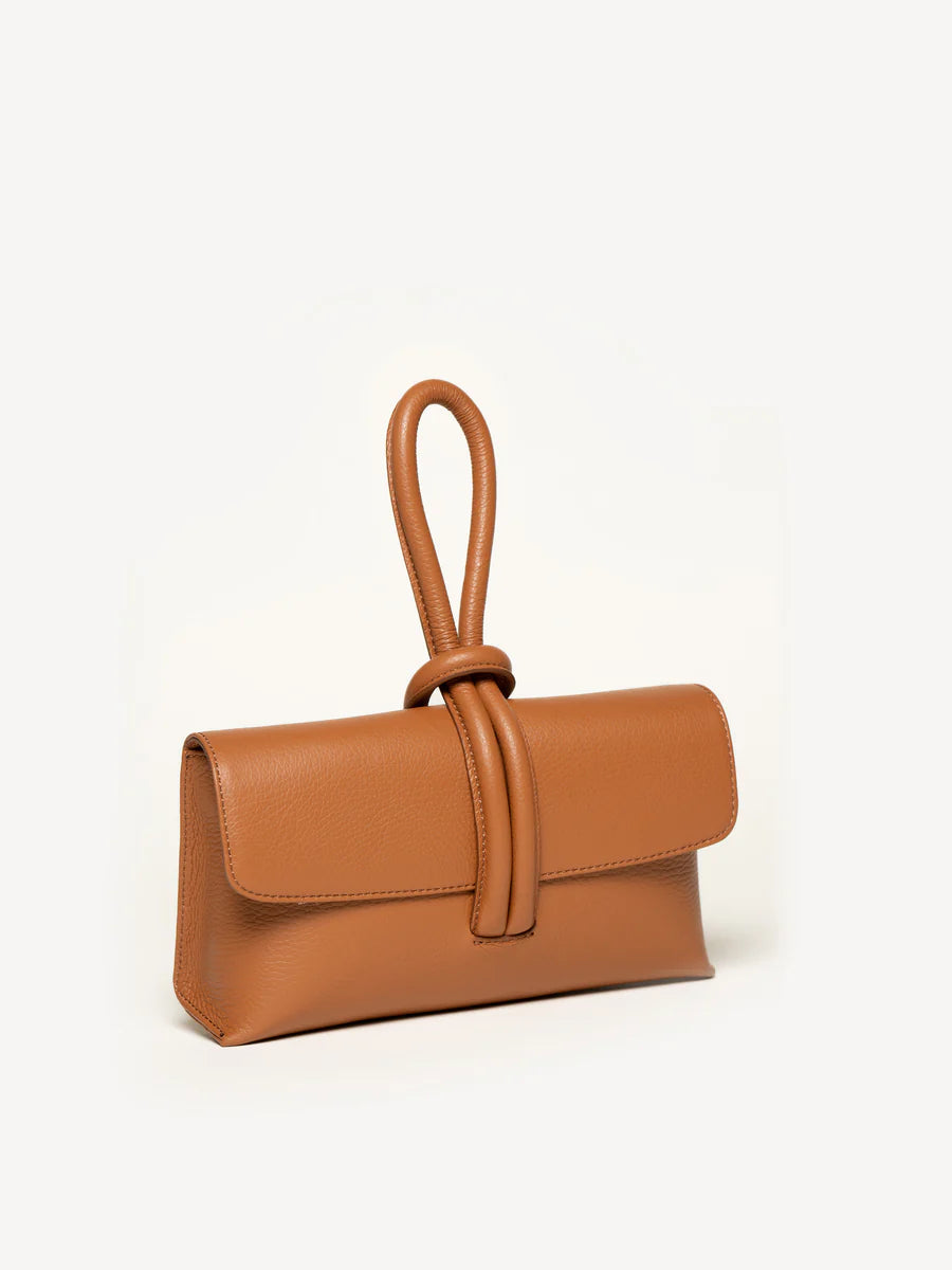 Calfskin envelope clutch