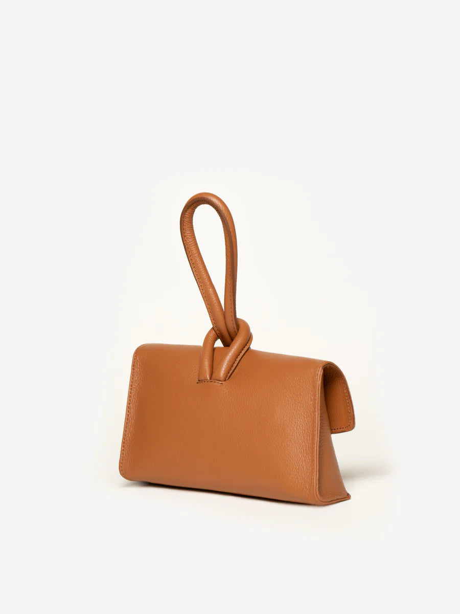 Calfskin envelope clutch